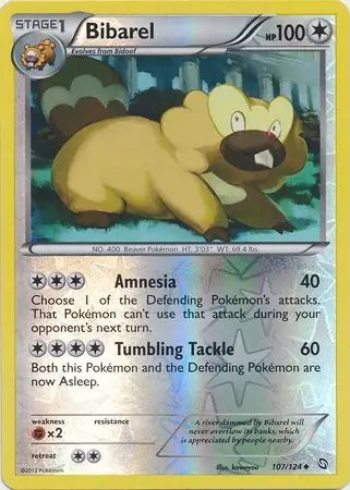 Dragons Exalted Bibarel #107/124 reverse holo